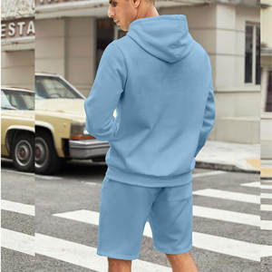 Ensembles courts à capuche Ensembles courts à capuche à séchage rapide Offre Spéciale hommes Ensemble court à capuche respirant Pull personnalisé - Product Image 2