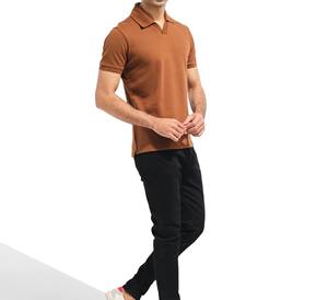 Estilo de calidad superior de los hombres de moda para Polos transpirable de manga corta Stretch Fit Activewear sólido de moda ropa deportiva - Product Image 3
