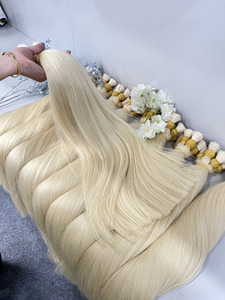 Factory Premium White 100% Cuticle Aligned Natural Hair Bundles Bulk Vietnamese Blonde Human Hair - Product Image 5