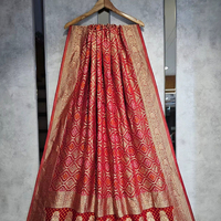 Pure Gajji Silk Dupatta Satin Fantaisie Impression Numérique Modal-pour Sherwani Pure Mala pure gajji dupatta saree
