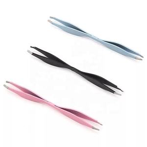 Vente chaude de haute qualité en acier inoxydable double face pince à sourcils pointu incliné à deux voies - Product Image 1