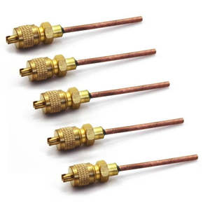 Lot de 5 vannes d'accès au service C398 avec 3 tiges 1/4 SAE x 1/8 OD en laiton - Product Image 1