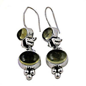 Boucles d'oreilles pendantes vintage plaquées or avec ambre, en alliage, à pampilles, pour femme, bijoux de mariage, serti clos, accessoires de mode - Product Image 3