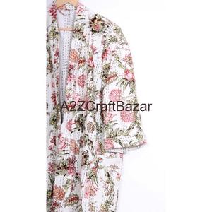 Nouvelle veste kimono en coton Kantha indienne tendance, fabriquée à la main, disponible en gros, robe kimono 100 % coton pur - Product Image 3