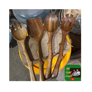 Cuchara de madera hecha a mano de primera calidad, herramienta de cocina Natural, Ideal para cocinar, revolver y servir, utensilios de madera duraderos y ecológicos - Product Image 4