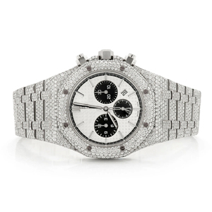 นาฬิกาควอตซ์หรูหราสำหรับผู้ชาย รุ่นลิมิเต็ดอิดิชั่น ประดับเพชรโมอิสซาไนต์ สไตล์ฮิปฮอป สายสแตนเลส ตัวเรือนทรงแปดเหลี่ยม ตัวเลขโรมัน - Product Image 1