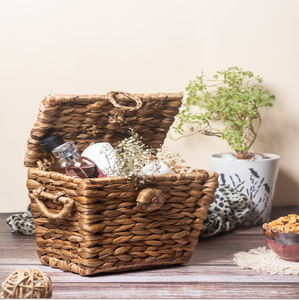 Panier de stockage d'eau en jacinthe écologique paille de jonc de mer en osier produits ménagers vendeur indien prix de gros - Product Image 5