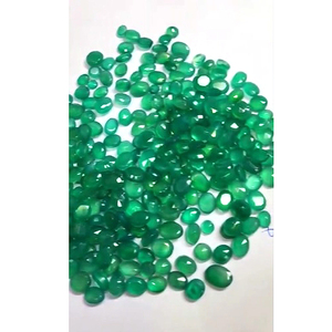 305 pièces d'onyx vert naturel 10mm à 14mm facette ovale 1585 Cts Lot Iroc ventes bonne qualité mai pierre de naissance pierres précieuses coupe US $80 - Product Image 1