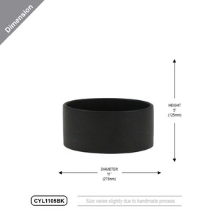 CYL1105BK - เซรามิกทรงกระบอกสีดำ - 11 x 5 - Product Image 2