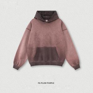 Sudaderas con Capucha Estilo Urbano Lavadas al Ácido para Hombre, Logotipo Personalizado Impreso, Sudadera con Capucha Estilo Urbano con Efecto Desgastado por el Sol, Sudadera Lisa con Estampado Puff - Product Image 2