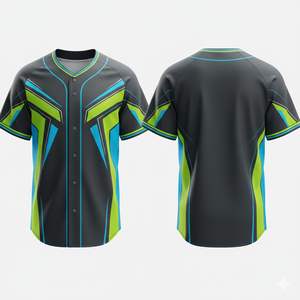 ผู้ผลิตเสื้อเบสบอลแบบมืออาชีพ นำเสนอวัสดุโพลีเอสเตอร์ 100% ระบายอากาศได้ดี แห้งเร็ว สำหรับชุดกีฬาทีม รับผลิตตามแบบ - Product Image 3