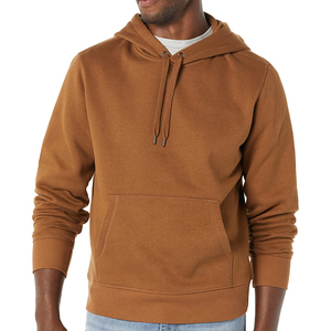 Sweat à capuche en polaire lourd pour homme, 360 g, avec logo brodé personnalisé sur le devant, respirant, streetwear d'hiver avec poche - Product Image 1