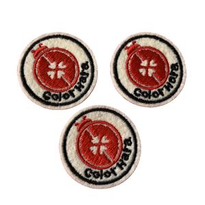 Étiquette de broderie en feutre thermocollante avec logo circulaire, personnalisée, pour vêtements, transfert thermique, patch de broderie 2 - Product Image 1