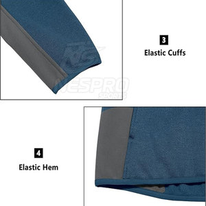 Nueva chaqueta Softshell de invierno para hombre de diseño personalizado con cuello levantado y logotipo frontal transpirable ecológico de secado rápido con cremallera - Product Image 5
