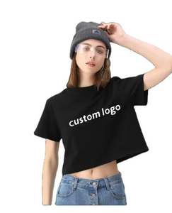 Camiseta corta para mujer de uso diario Estilo de moda Casual Fit OEM Fábrica de impresión personalizada - Product Image 4