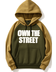 Sudadera con capucha de alta calidad Oversized Heavyweight Streetwear Pullover Sudadera de lana con bolsillo Logotipo personalizado para hombres - Product Image 2
