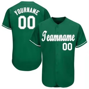 Vente en gros Unisexe 100% Polyester Rayé Baseball Jersey Uniforme Logo Personnalisé Imprimé Sportswear Chemises Ensembles Plus La Taille Option - Product Image 1
