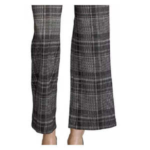 Pantaloni da Donna John Paul Richard a Quadri con Laccetti Frontali, Neri, Vita Alta, Gamba Larga, Antipiega, Taglia L - per l'Autunno - Product Image 2