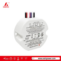 Driver LED 30W ultra-léger et compact, rond, DALI-2, à tension constante 12V/24V, dimmable, câblage simple, montage facile au plafond