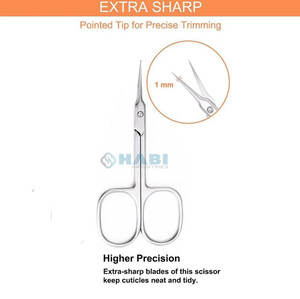 Nouveaux ciseaux à ongles à pointe Extra Fine lame incurvée ciseaux à cuticules beauté incurvée peau morte coupe manucure ongles ciseaux à cuticules - Product Image 2