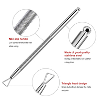 AMETRINE SURGICAL Conjunto de Manicure de 2 Peças em Aço Inoxidável de Alta Qualidade com Limpador de Cutículas de Dupla Ponta e Empurrador Reutilizável em Caixa