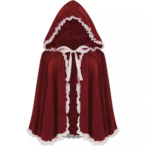 Vêtements de noël adulte cape de noël cape petit chaperon rouge manteau de noël fête scène vêtements de performance - Product Image 3