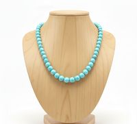 Collier de perles de Larimar naturel bleu clair, fait main, bijoux en pierres précieuses authentiques, tendance, plaqué or, argent tibétain, cadeau, vente en gros