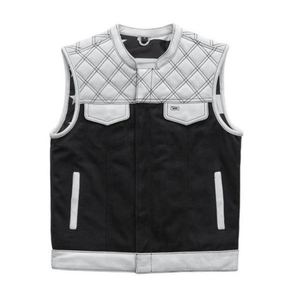 <b>Men</b> Genuine Vintage Look <b>Leather</b> Biker <b>Vest</b> With A Traditional Cut Designed For Everyday Riding Comfort - Product Image 5