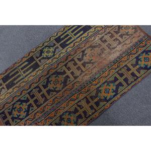 Alfombra Pequeña Vintage, Alfombra Turca de 2.4x4 pies, Alfombra de Lana Azul - Product Image 4