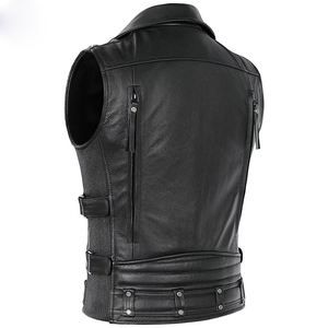 Chaleco de invierno de estilo personalizado de alta calidad para hombre, chaleco de moto de cuero a la moda transpirable a prueba de viento para montar en motocicleta al aire libre - Product Image 4