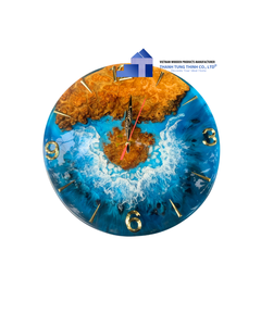 2025 mejor vendedor Reloj de pared de madera producto de madera reloj de resina de madera para decoración de pared de Vietnam para mayoristas - Product Image 1