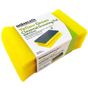 Esponja de Limpieza de Poliuretano Amarillo/Verde 15x9x4.5cm - Estropajo Neutro - Product Image 3