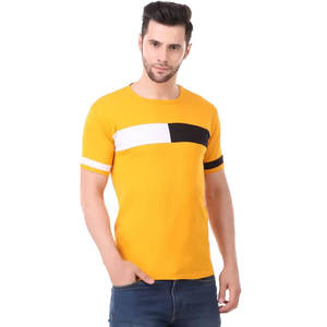 2025 nueva llegada de camisetas Ringer de verano para hombres ropa informal transpirable de secado rápido de talla grande venta en línea hecha de poliéster/algodón - Product Image 1