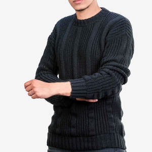 Wholesale <b>Men's</b> Casual Crewneck Pullover Knit Sweater <b>Long</b> Fashion Top Customized Winter Design Breathable Logo Decoration - Product Image 1