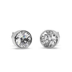 Boucles d'oreilles en diamant serties en bélière de 1,00 ct Or blanc 14 carats (G-H VS2-SI1) - Product Image 3