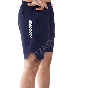 กางเกงออกกำลังกายขาสั้นสำหรับผู้ชายแห้งเร็วกันความชื้นระบายอากาศได้ดีดีไซน์พร้อมส่ง - Product Image 1