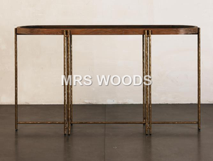 MRS WOODS Mesas de <span class=keywords><strong>consola</strong></span> industriales de lujo Bandeja dorada <span class=keywords><strong>Mesa</strong></span> de <span class=keywords><strong>consola</strong></span> estrecha Entrada - Product Image 5
