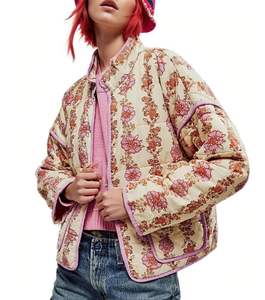 Chaqueta Corta Acolchada de Invierno de Manga Larga, Gruesa, con Cierre, Diseño de Abrigo Acolchado, Transpirable, Impermeable, Reversible - Product Image 5