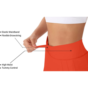 กระโปรงเทนนิสสั้นแบบพื้นฐานสำหรับผู้หญิง ขายส่ง มีขอบเอวแบบกว้าง มีช่องใส่ลูกเทนนิส และช่องใส่โทรศัพท์ ชุดกีฬาเทนนิสแบบพื้นฐาน - Product Image 4