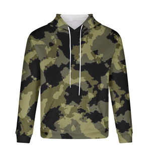 OEM Design de logo personnalisé Sweats à capuche pour hommes coupe régulière 100% coton molletonné camouflage avec impression de graphiques personnalisés partout - Product Image 5