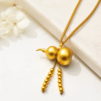 Collier pendentif gourde en or K, bijoux cadeau culturel, fournisseur en gros de cadeaux culturels