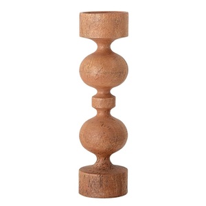 Candelero de madera de acacia Natural de estilo moderno, candelabro de madera pulido hecho a mano o candelabro - Product Image 4