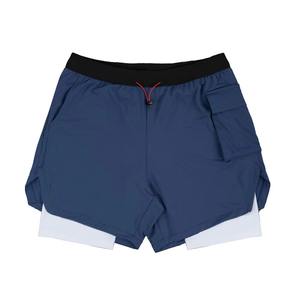 Nuevos pantalones cortos deportivos para hombre, pantalones cortos de malla transpirables de secado rápido para correr y hacer ejercicio, ropa informal de poliéster de Color sólido 2024 - Product Image 1