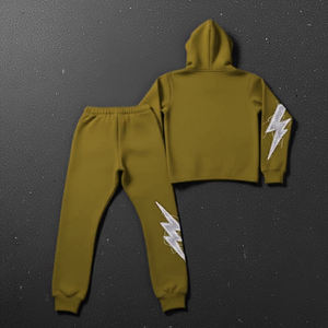 New Trending Men's Distressed Patchwork Tracksuit Custom Made Street Wear Tracksuits <b>Set</b> With <b>Embroidery</b> Work - Product Image 2