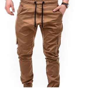 Pantalon cargo OEM pantalon cargo conçu pour les états-unis décontracté cheville nouée cordon coton hommes résistant à l'usure grande taille Hip Hop - Product Image 5