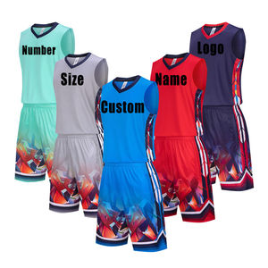 Uniforme de baloncesto de poliéster 100% hecho a medida, ropa deportiva transpirable de la mejor calidad, nuevo diseño, logotipo personalizado, colores personalizados, OEM - Product Image 1