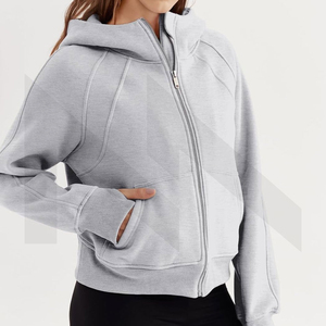 Sweat à capuche pour femmes en coton polaire de haute qualité avec logo personnalisable pour les sweats à capuche de saison d'hiver - Product Image 2