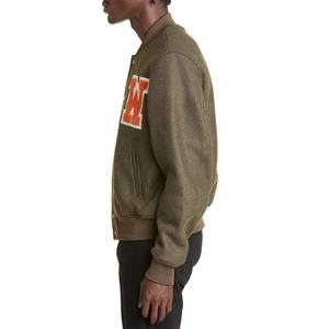 2025 hommes lourds de haute qualité Letterman veste usine en gros hiver en plein air bombardier porter - Product Image 6