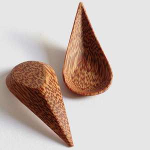 Juego de cucharas y tenedores de madera de coco biodegradables desechables ecológicos al por mayor para juegos de utensilios de cocina para el hogar y la cocina - Product Image 3