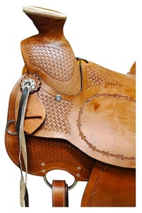 Juego de sillas de montar de cuero genuino de primera calidad, combinación perfecta para Western Endurance y English Racing - Product Image 2